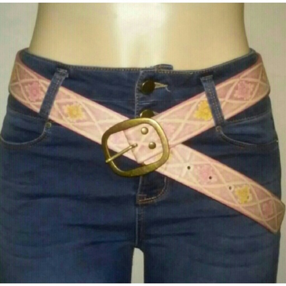 Pink Floral Print Belt - Picture 2 of 3